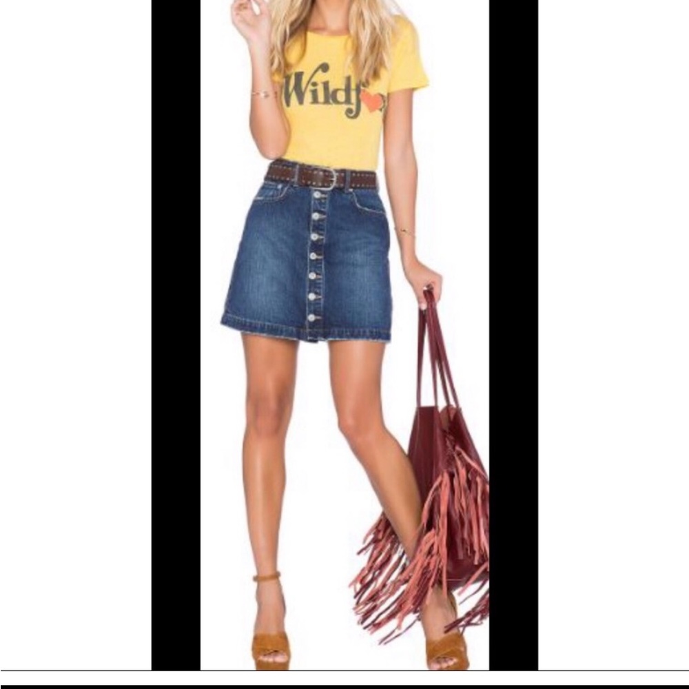 Tularosa denim mini skirt size 27 never worn